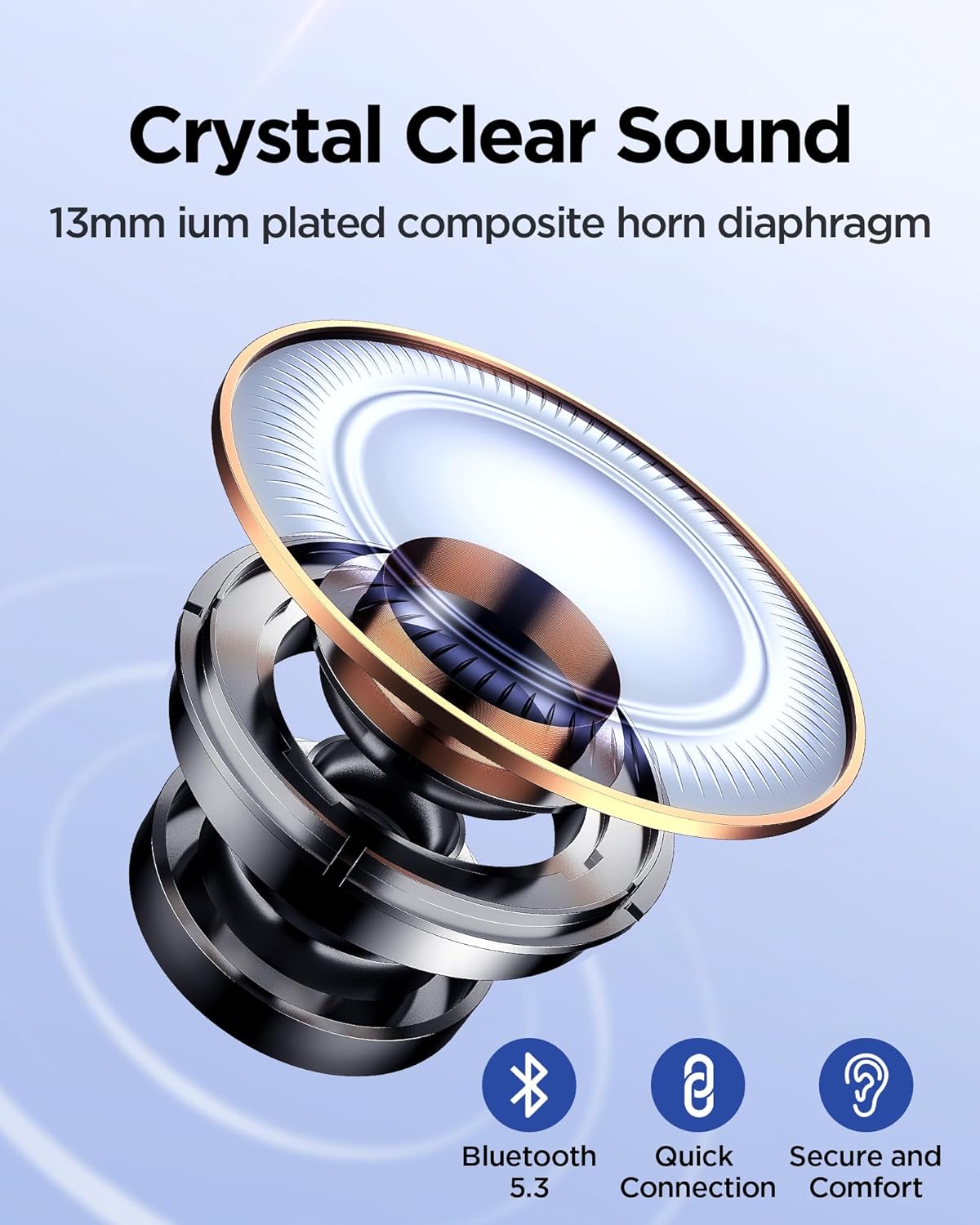 Wireless earbuds with Active Noise Control for iphone, Android