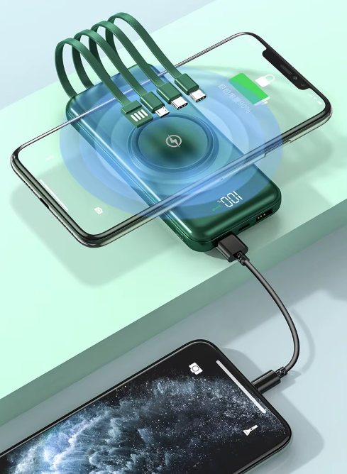 USB-C Power Bank with wireless charging 10,000mAh iPhone 16/15/14/13/12/XR,iPad,Samsung Phones
