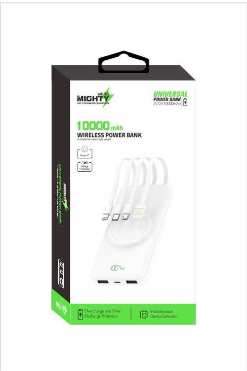 USB-C Power Bank with wireless charging 10,000mAh iPhone 16/15/14/13/12/XR,iPad,Samsung Phones